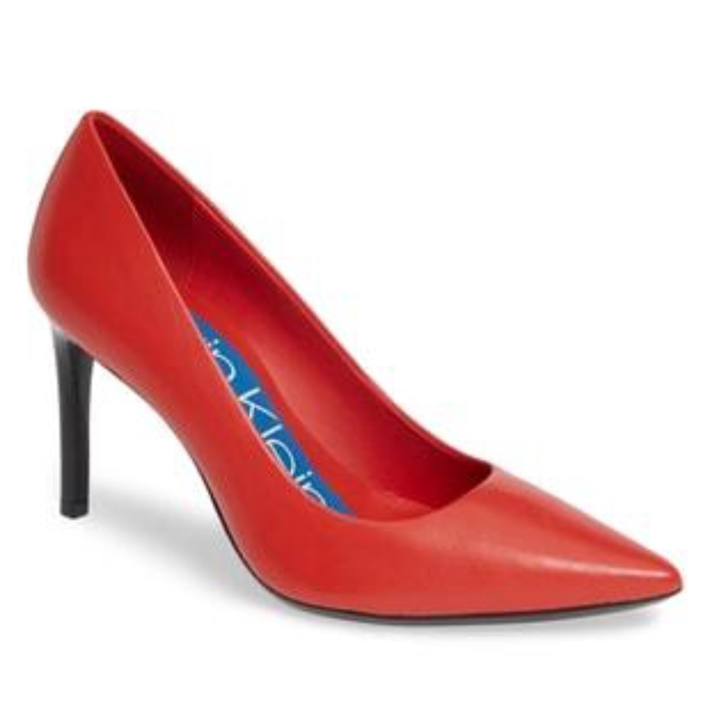 CALVIN KLEIN Rizzo Leather Heels